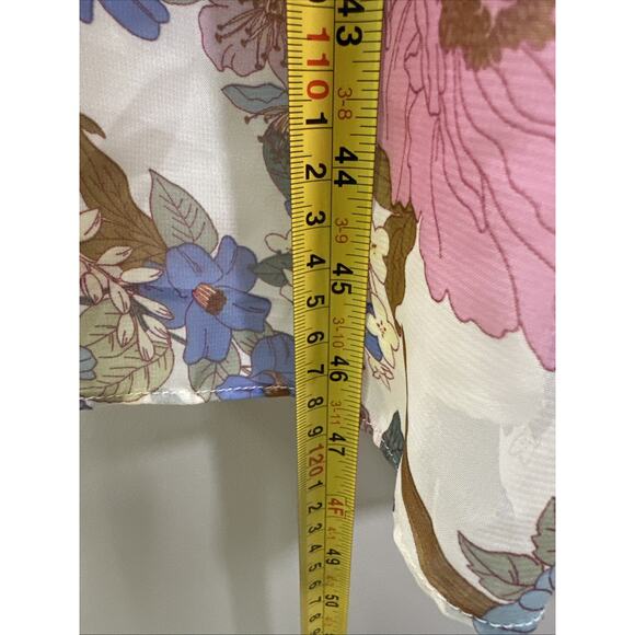 Bohme Lush Midi Dress L‎ Vintage Floral Print Empire Waist Milkmaid Cottagecore - Picture 9 of 10